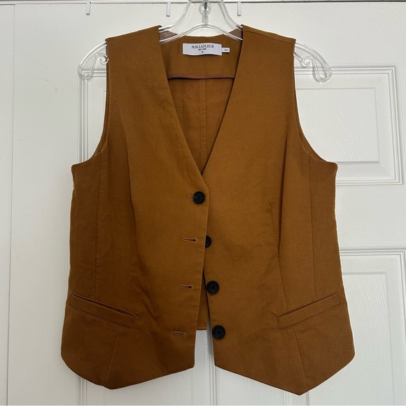 MM Lafleur Roo Vest Brown Button-Up - Picture 5 of 9